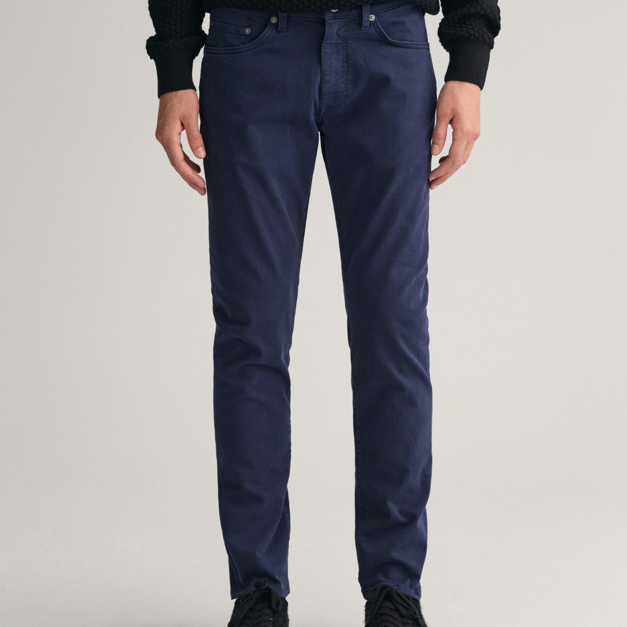 GANT Erkek Lacivert Slim Fit Jean