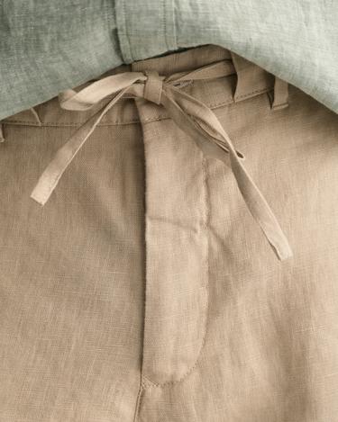  GANT Erkek Bej Relaxed Fit Keten Pantolon