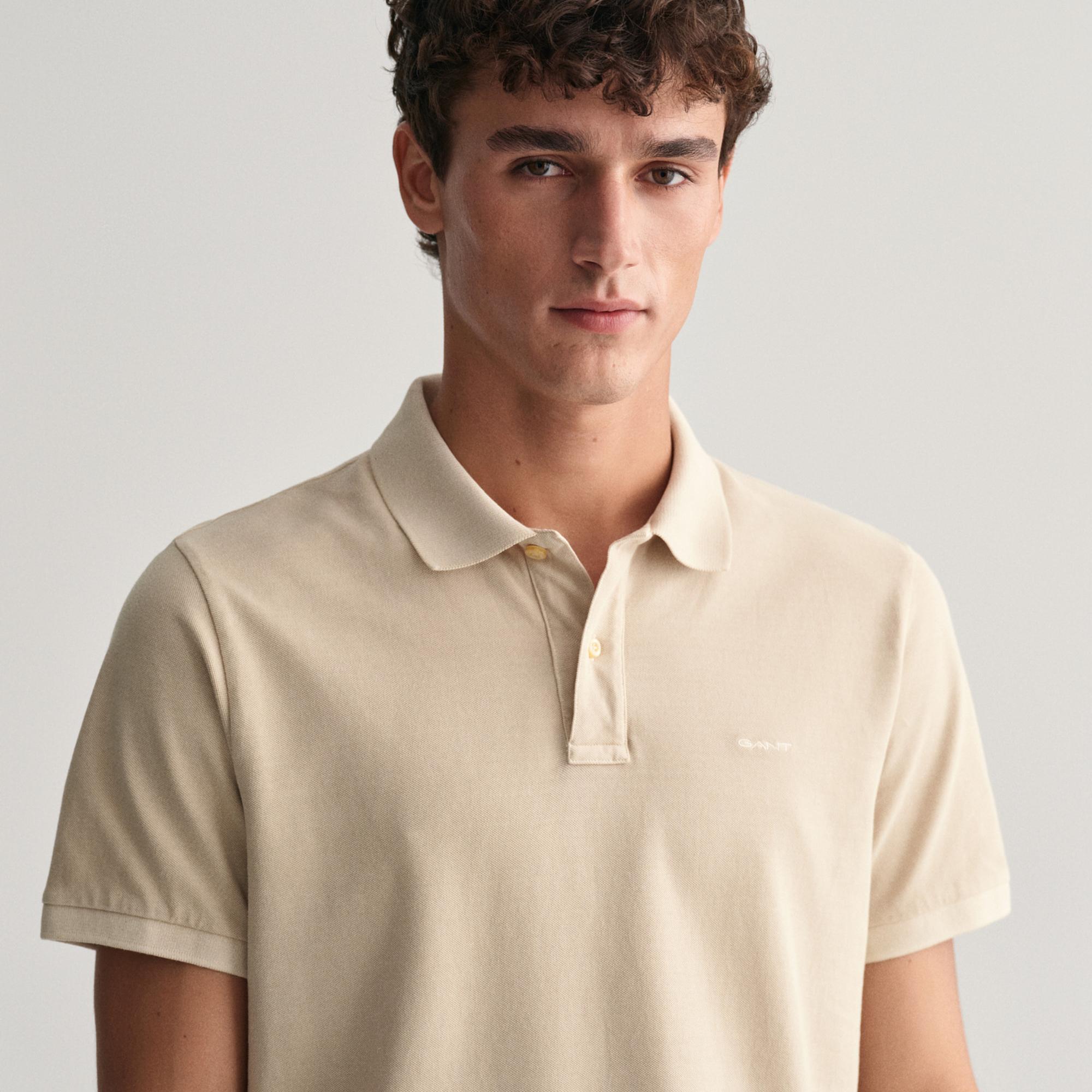 GANT Erkek Bej Regular Fit Polo