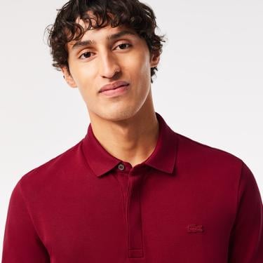  Lacoste Paris Erkek Regular Fit Bordo Polo