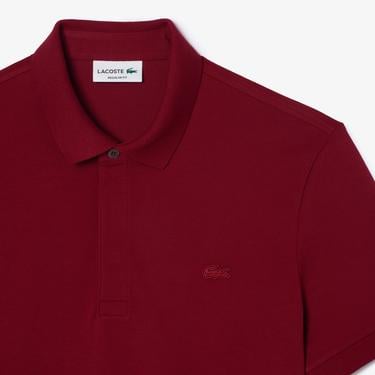  Lacoste Paris Erkek Regular Fit Bordo Polo
