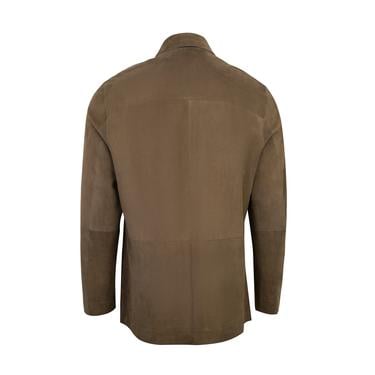  Anoki Haki Erkek Çift Taraflı Süet Deri Mont