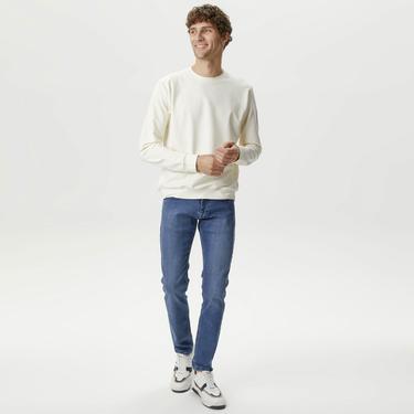  Nautica Erkek Krem Rengi Standart Fit Sweatshirt