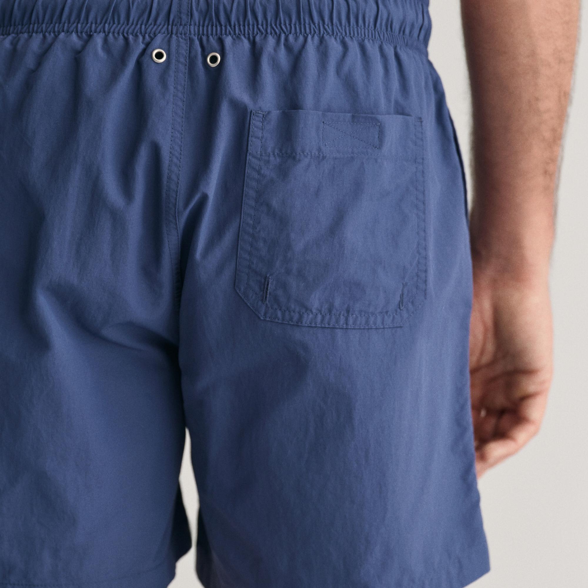 GANT Erkek Mavi Regular Fit Logolu Mayo Şort