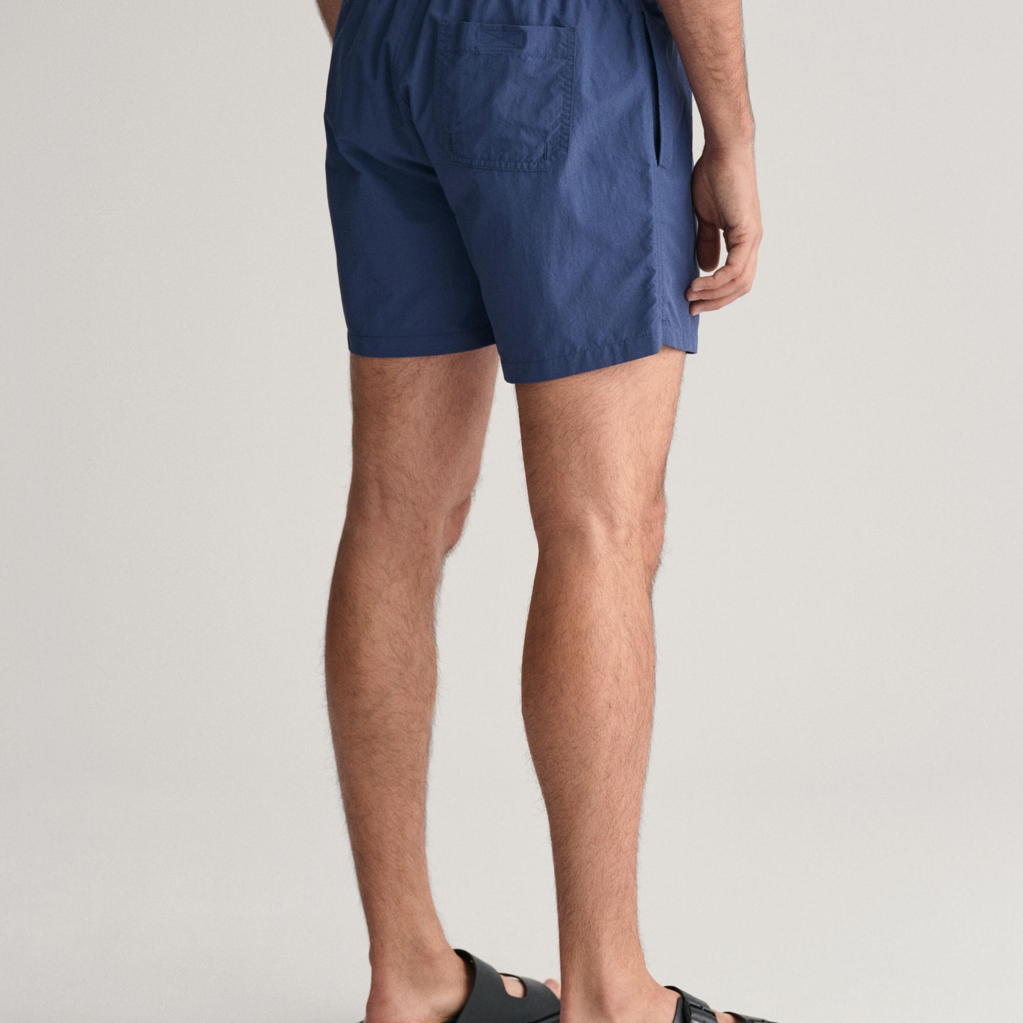 GANT Erkek Mavi Regular Fit Logolu Mayo Şort