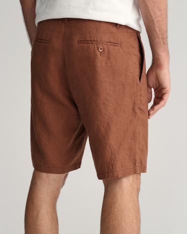  GANT Erkek Kahverengi Relaxed Fit Keten Şort