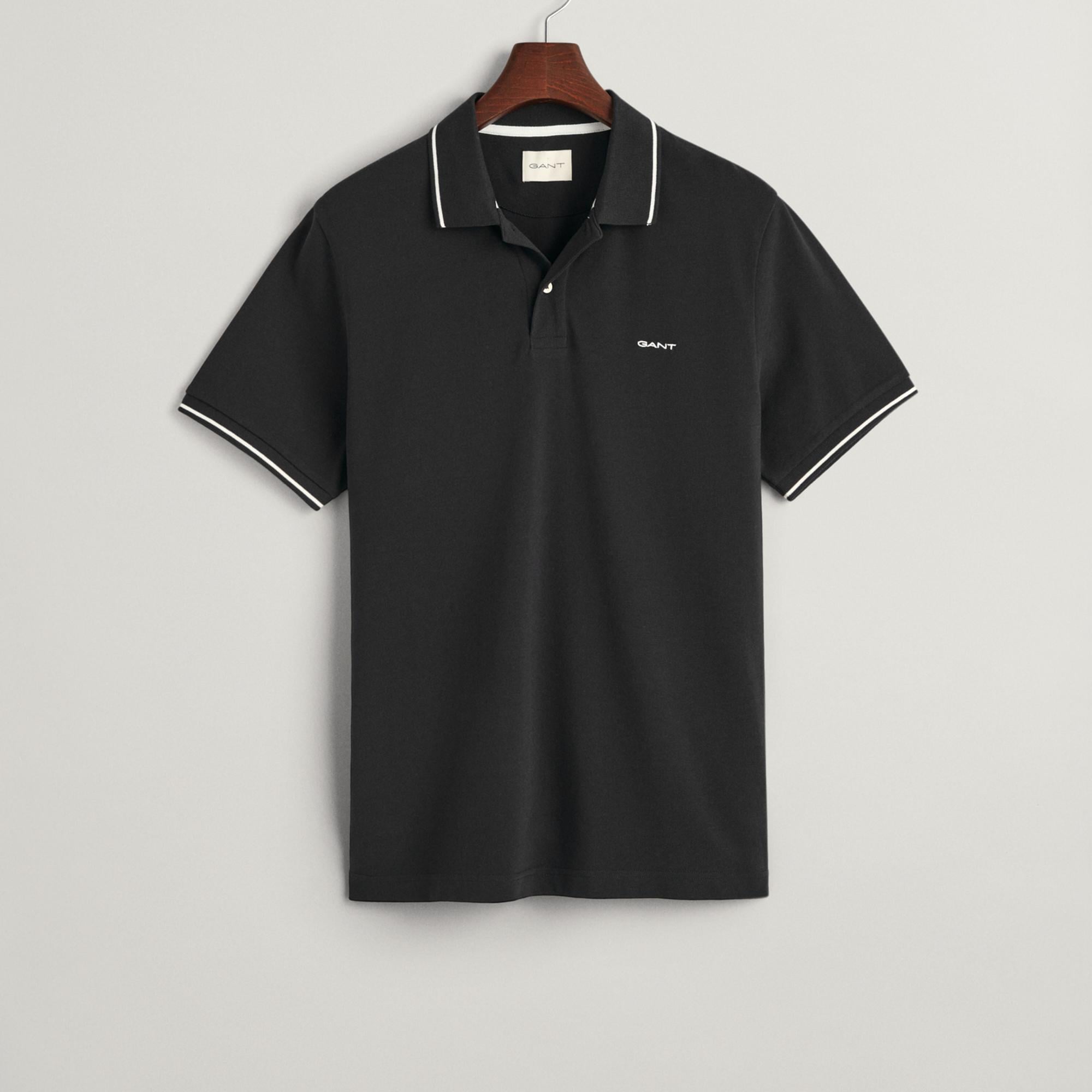 GANT Erkek Siyah Regular Fit Polo