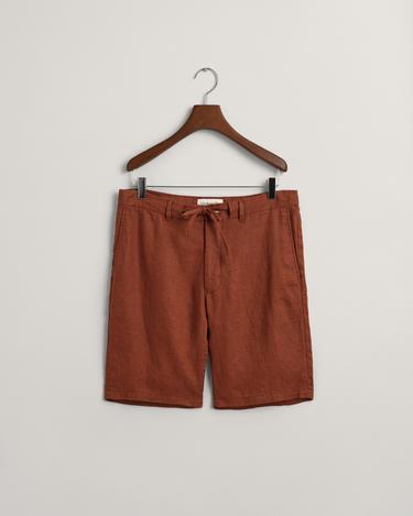  GANT Erkek Kahverengi Relaxed Fit Keten Şort