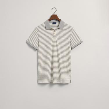  GANT Erkek Gri Regular Fit Çizgili Polo