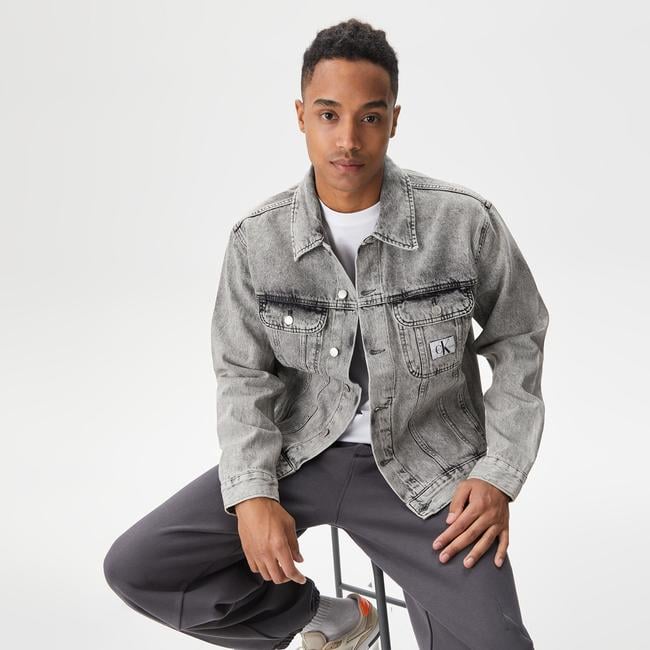  Calvin Klein Jeans Erkek Gri  Ceket