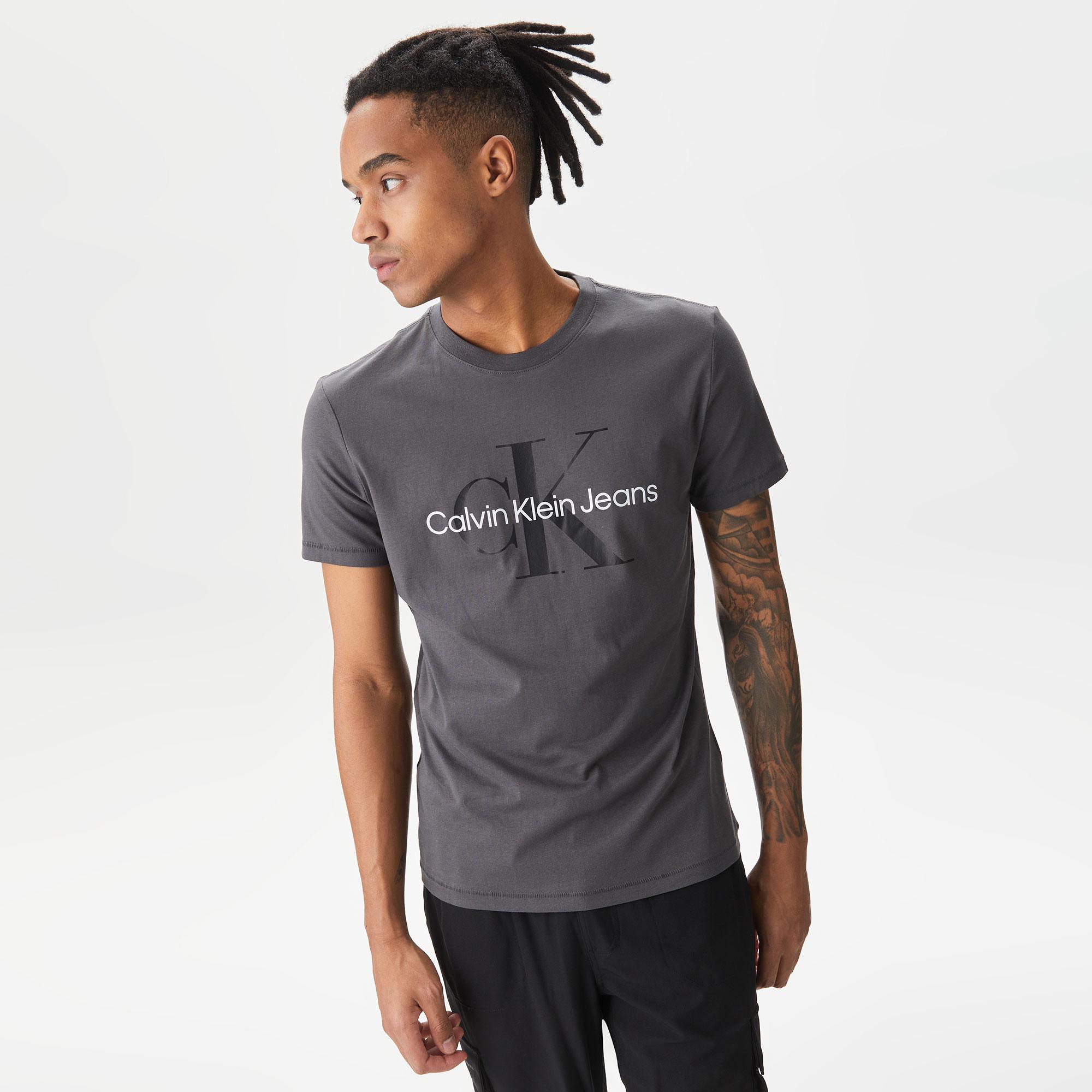 Calvin Klein Jeans Core Essentials Erkek Gri T-Shirt