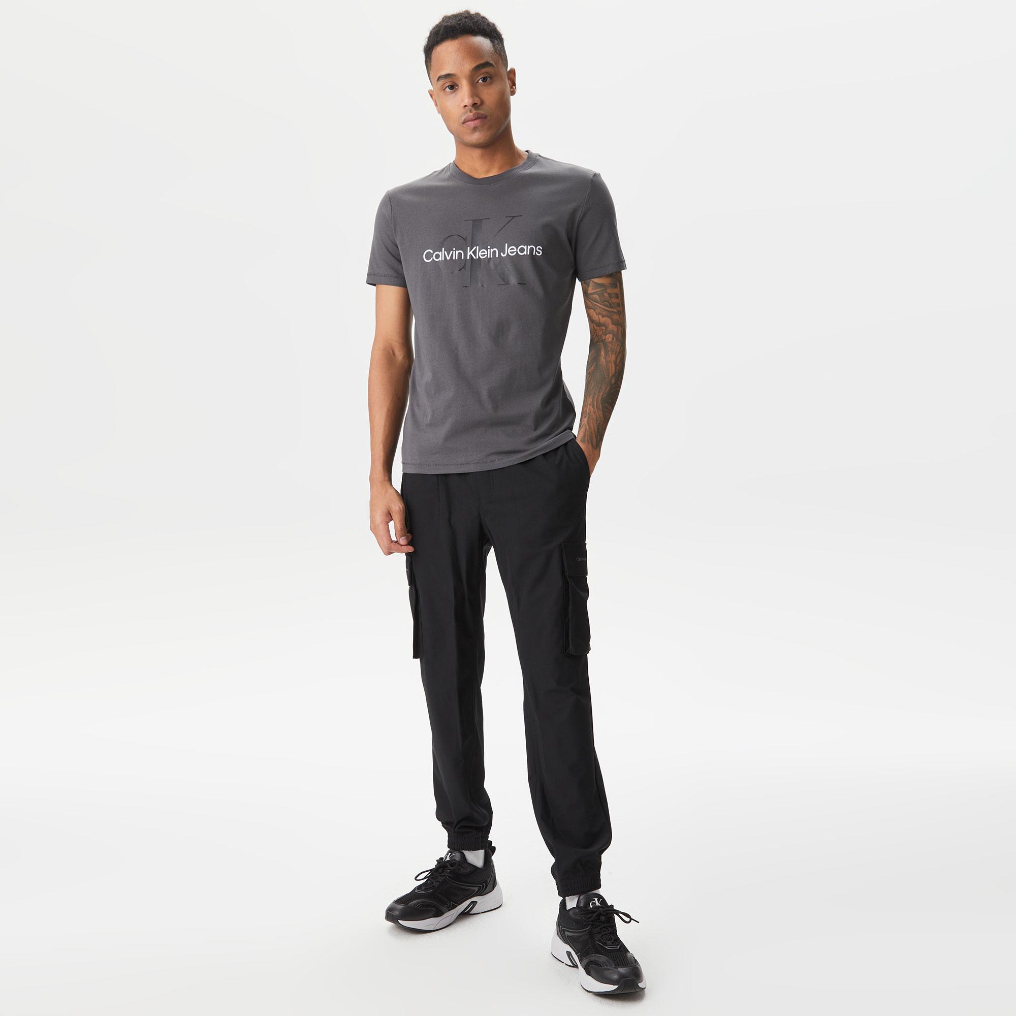 Calvin Klein Jeans Core Essentials Erkek Gri T-Shirt