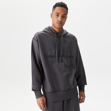  Calvin Klein Jeans Monologo Erkek Gri Sweatshirt