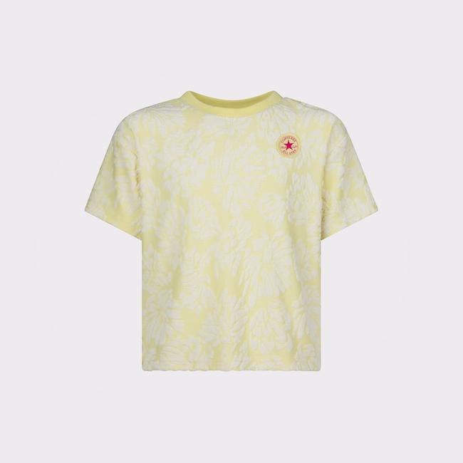 Converse Jacquard Dolman Çocuk Sarı T-Shirt