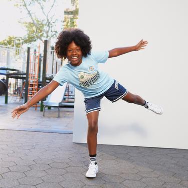  Converse Script Sneaker Organic Jersey Çocuk Mavi T-Shirt