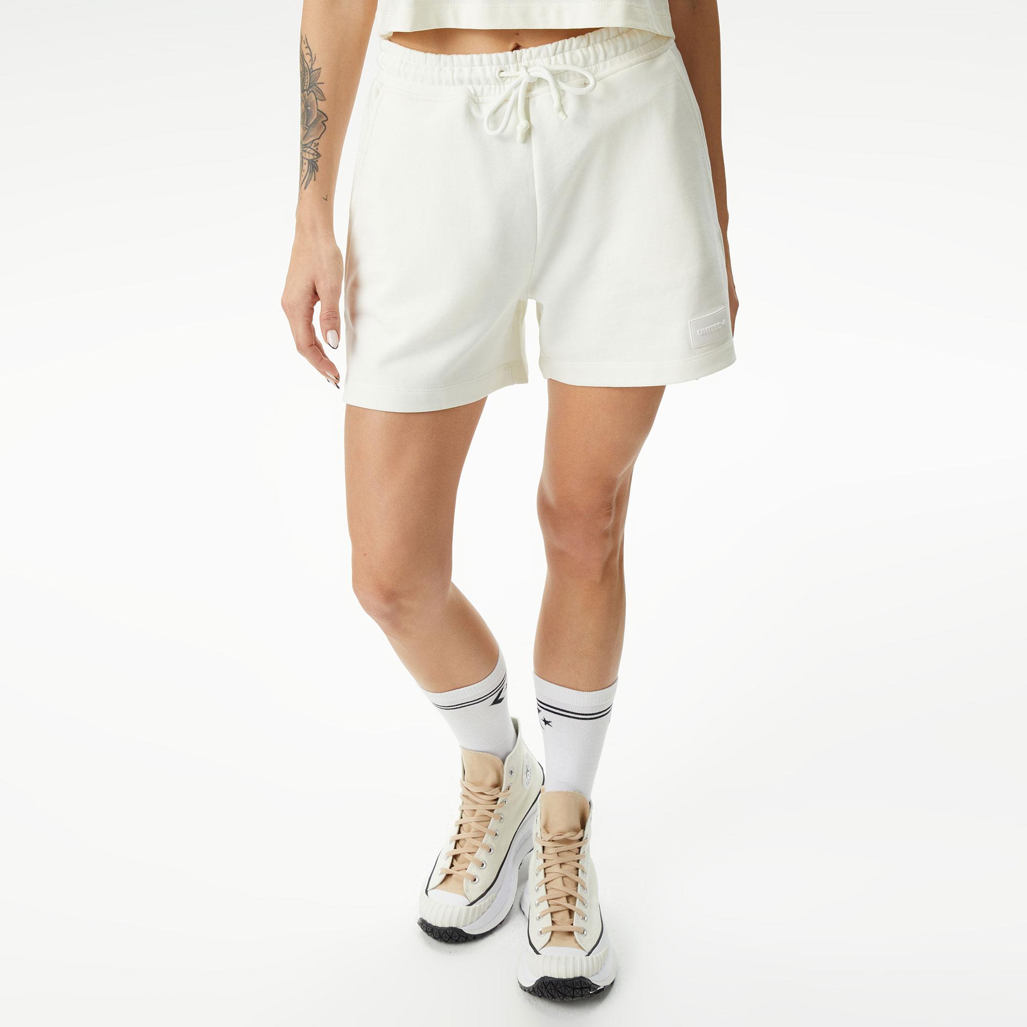 UNITED4 Kadın Beyaz Şort