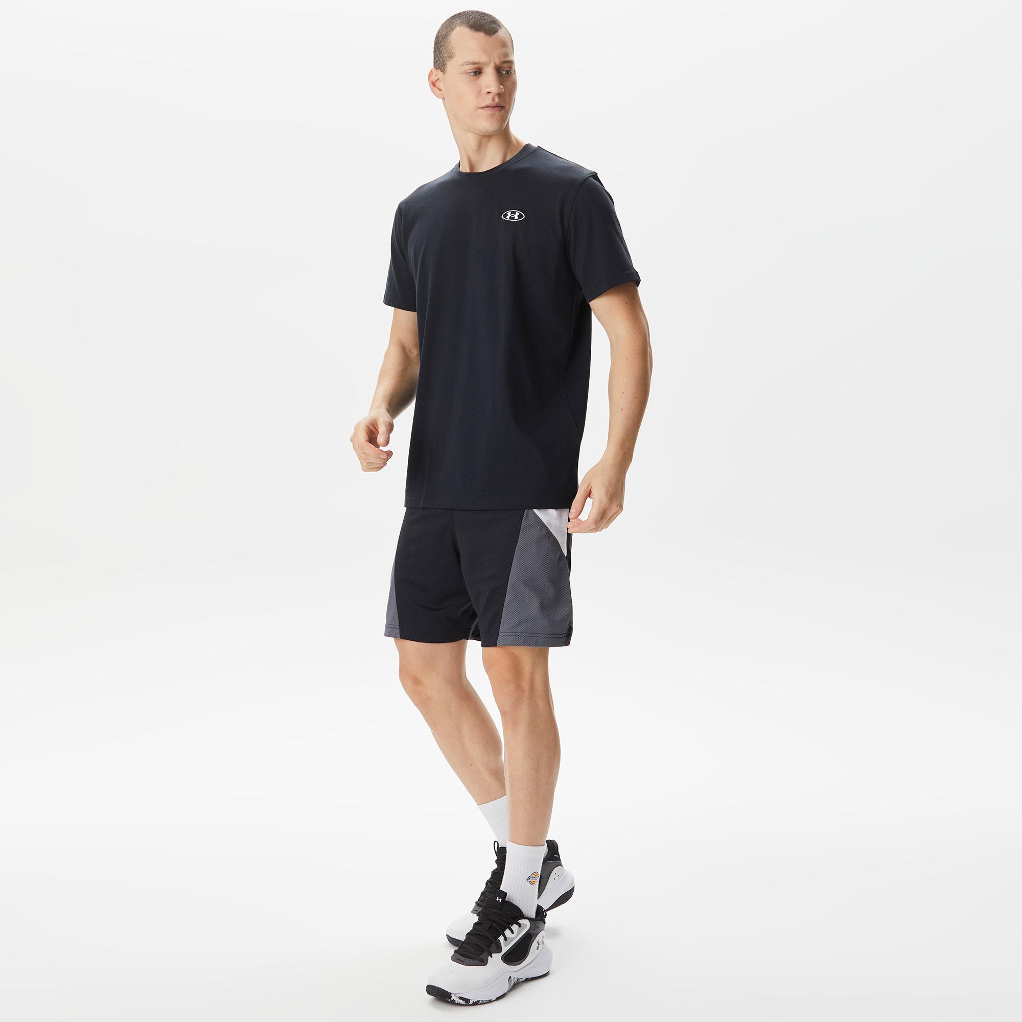 Under Armour Heavyweight LC Patch Erkek Siyah T-Shirt