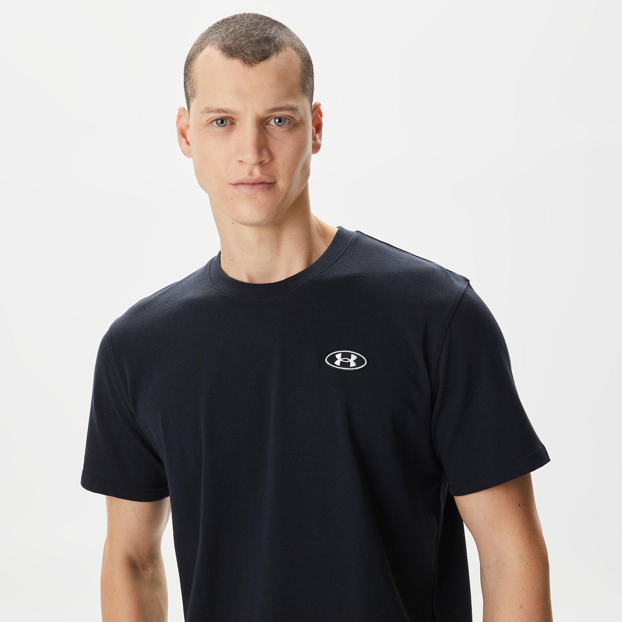 Under Armour Heavyweight LC Patch Erkek Siyah T-Shirt