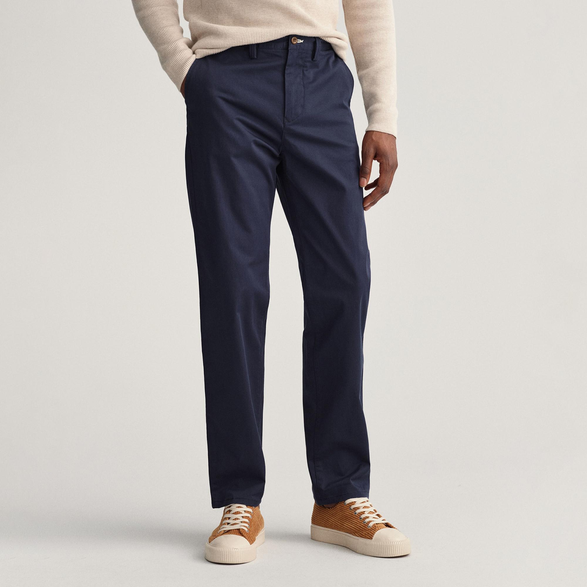 GANT Erkek Lacivert Regular Fit Allister Pantolon