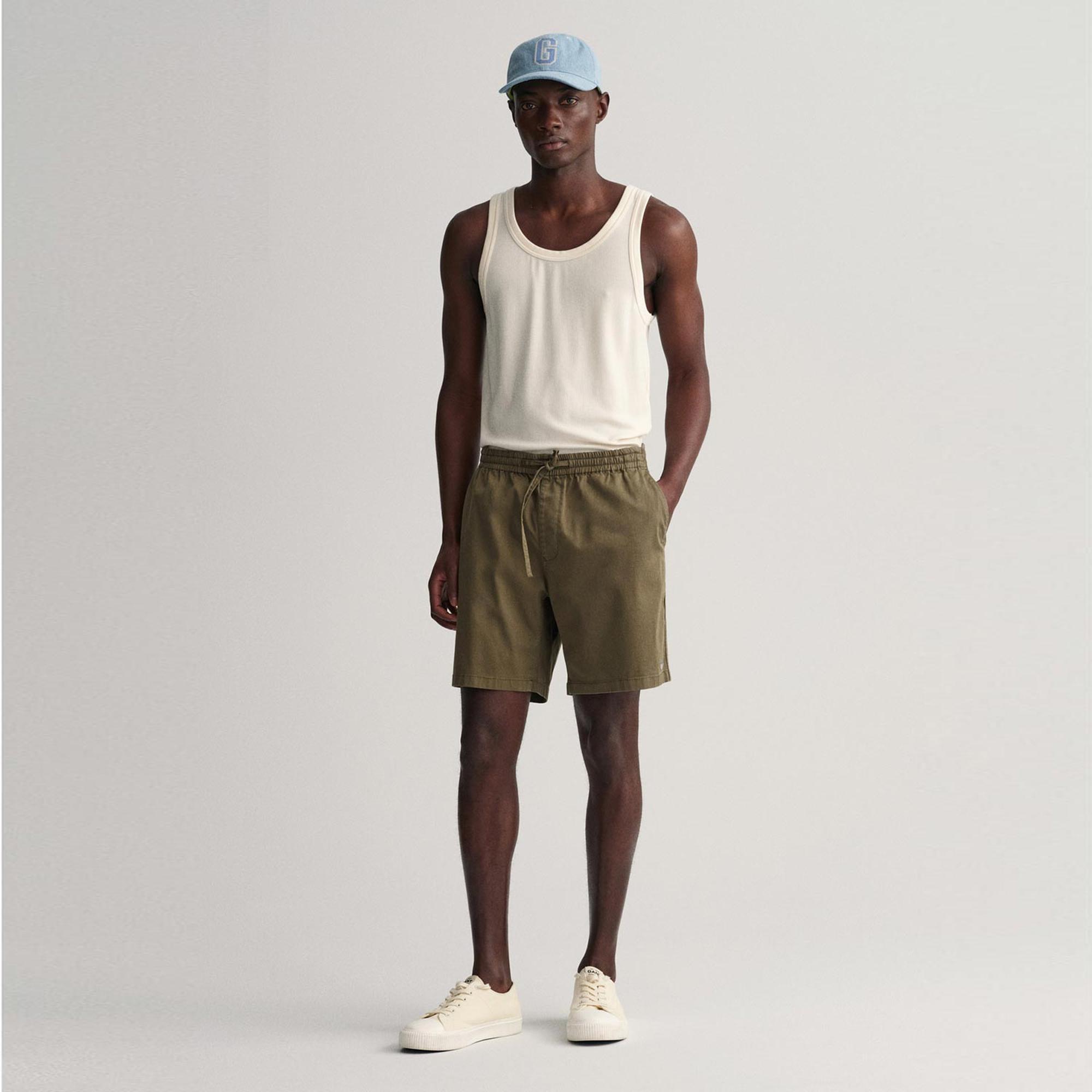 GANT Erkek Yeşil Regular Fit Şort