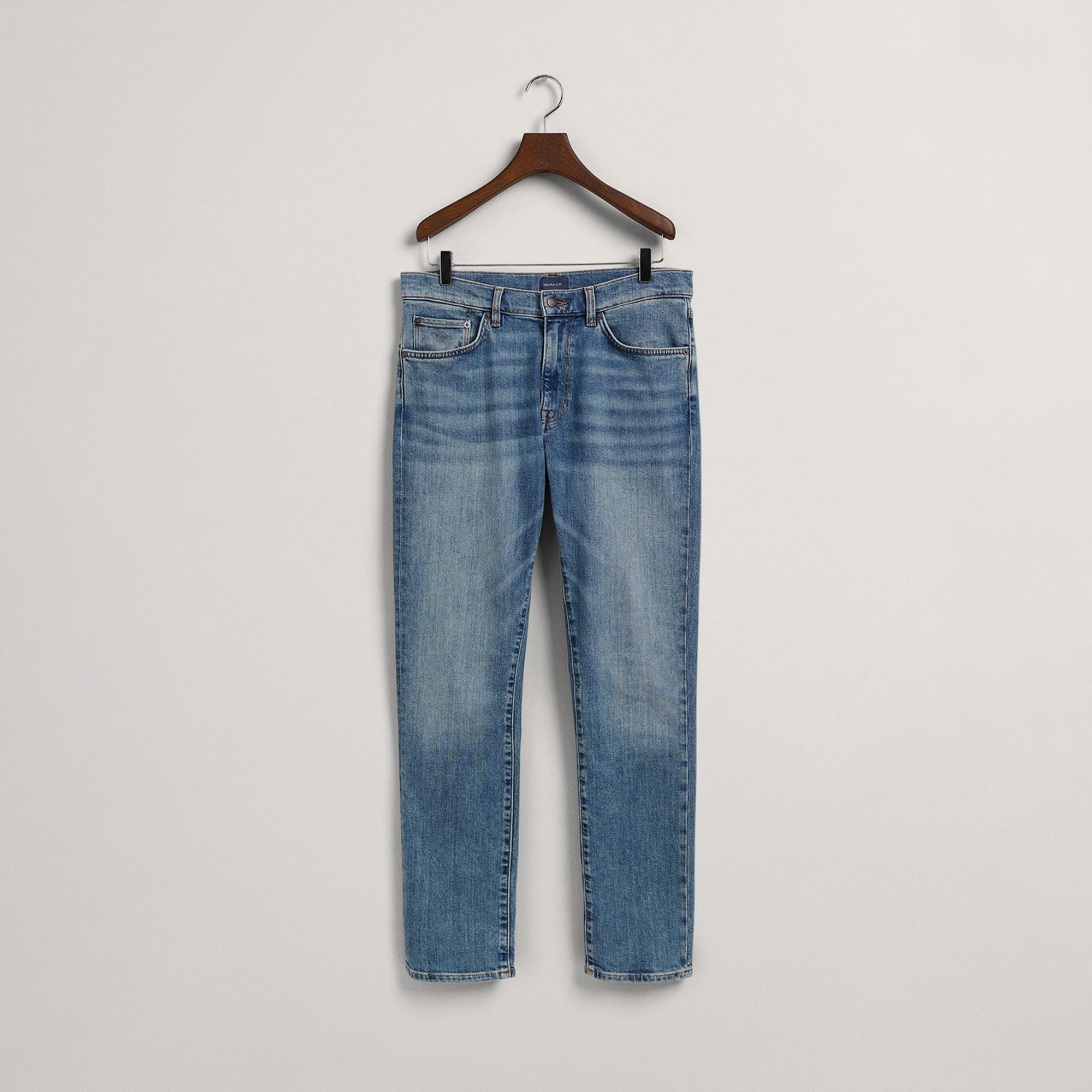 GANT Erkek Mavi Slim Fit Hayes Pantolon