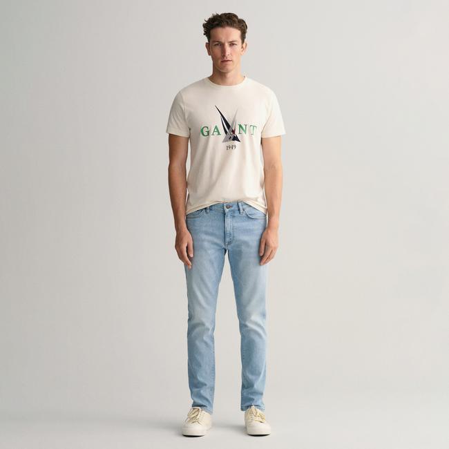  GANT Erkek Mavi Slim Fit Hayes Jean Pantolon