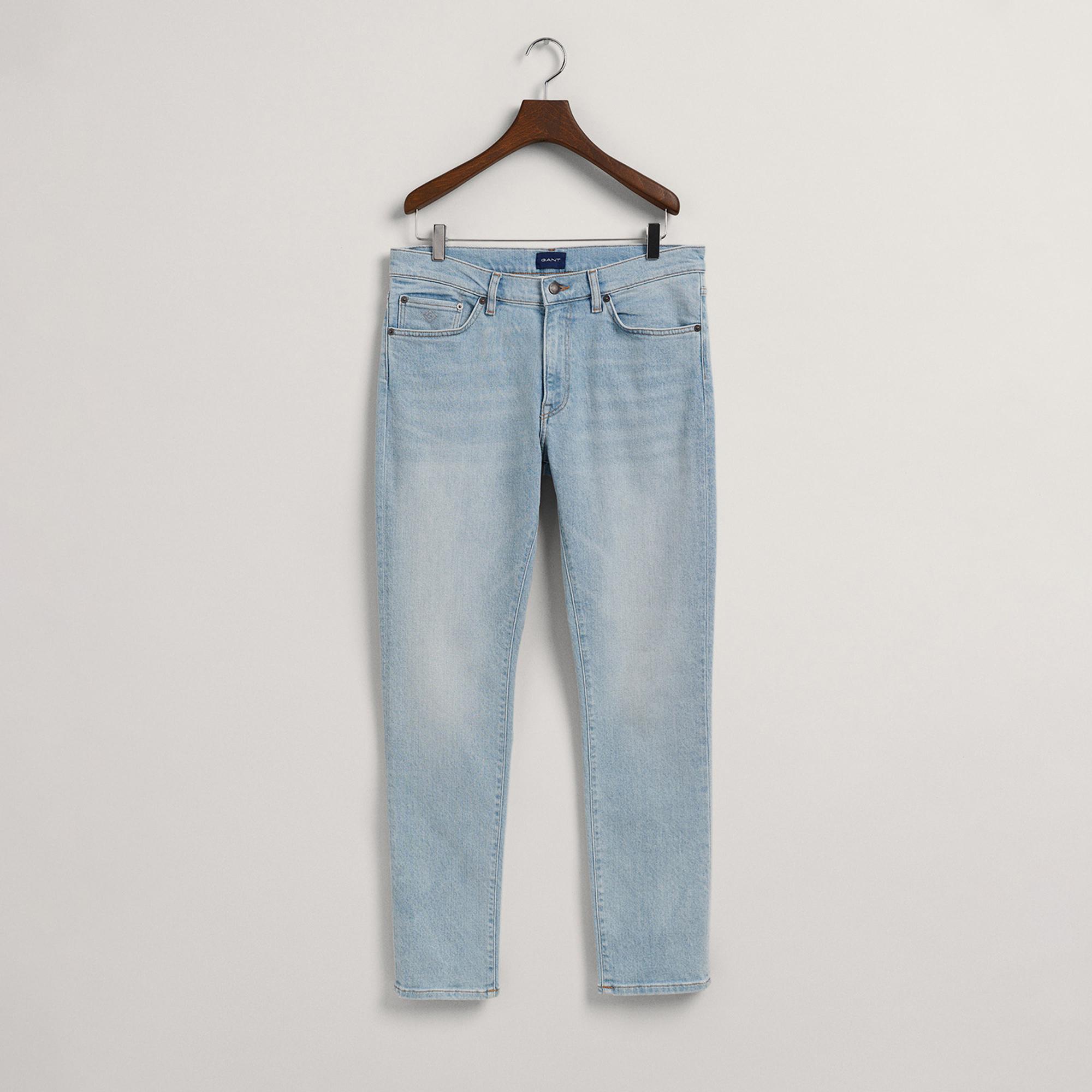 GANT Erkek Mavi Slim Fit Hayes Jean Pantolon