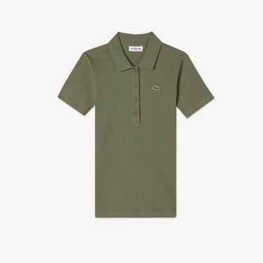  Kadın Slim Fit Organik Pamuk Yeşil Polo