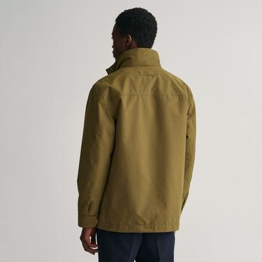  GANT Erkek Yeşil Kapüşonlu Logolu Ceket