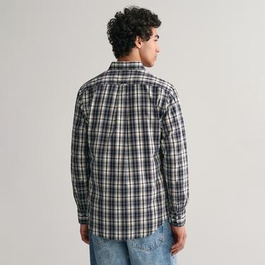  GANT Erkek Krem Regular Fit Düğmeli Yaka Kareli Gömlek