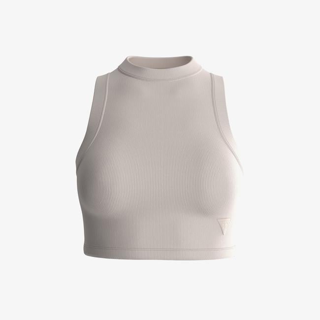  Guess Kadın Krem Kolsuz T-Shirt