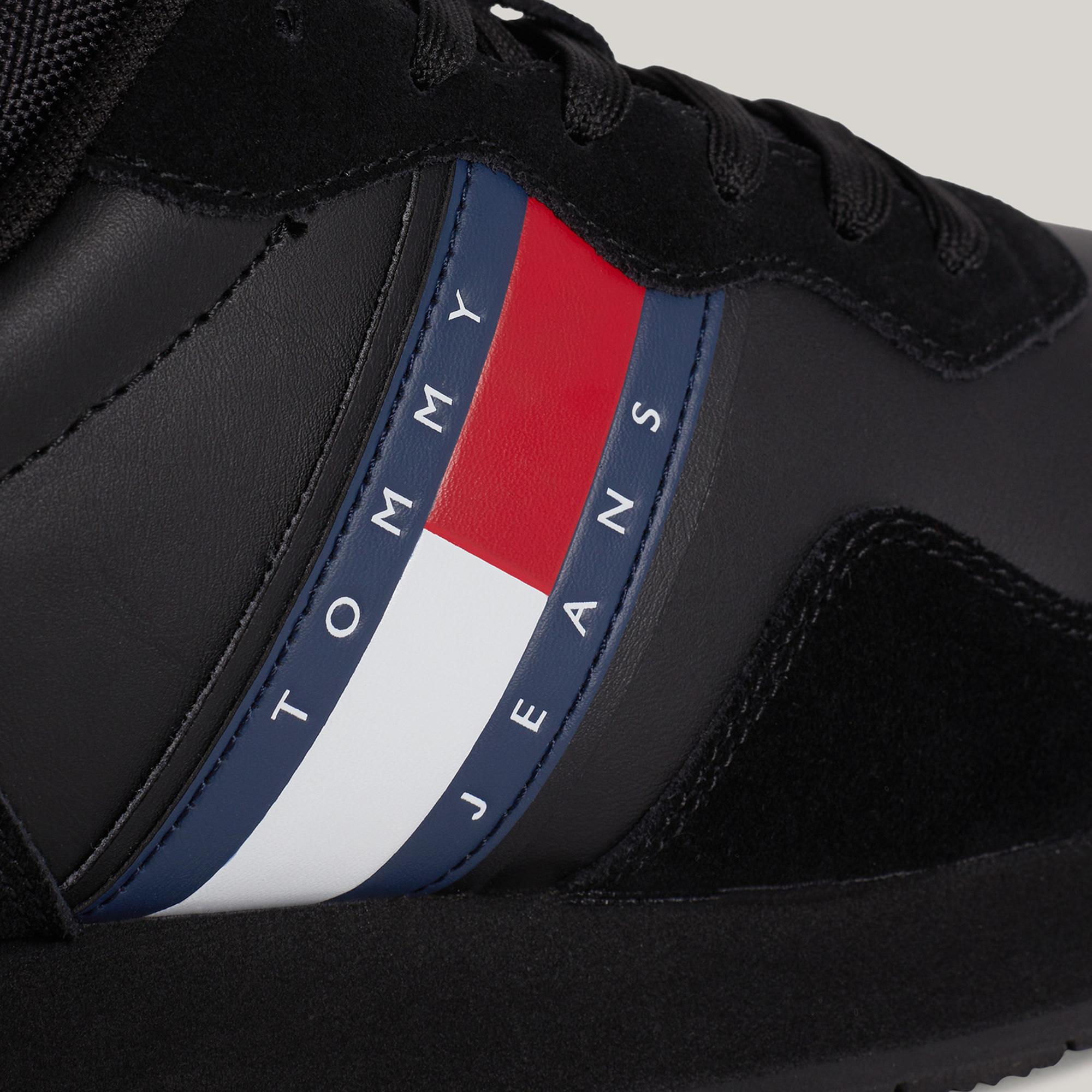 Tommy Hilfiger Jeans Modern Runner Erkek Siyah Spor Ayakkabı