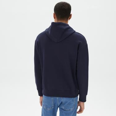  Calvin Klein Hero Logo Comfort Hoodie Erkek Lacivert Sweatshirt