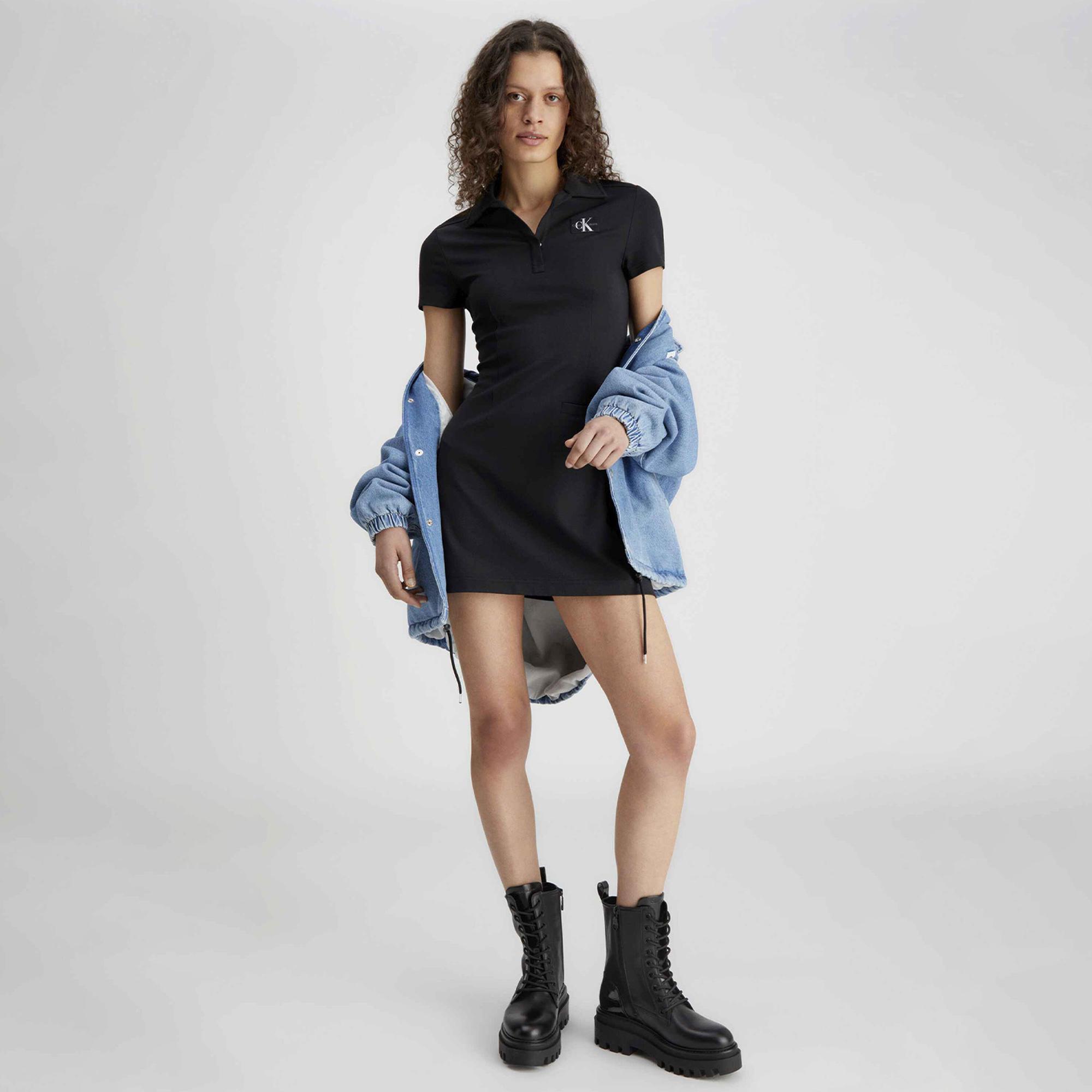 Calvin Klein Jeans Sensory Kadın Siyah Elbise