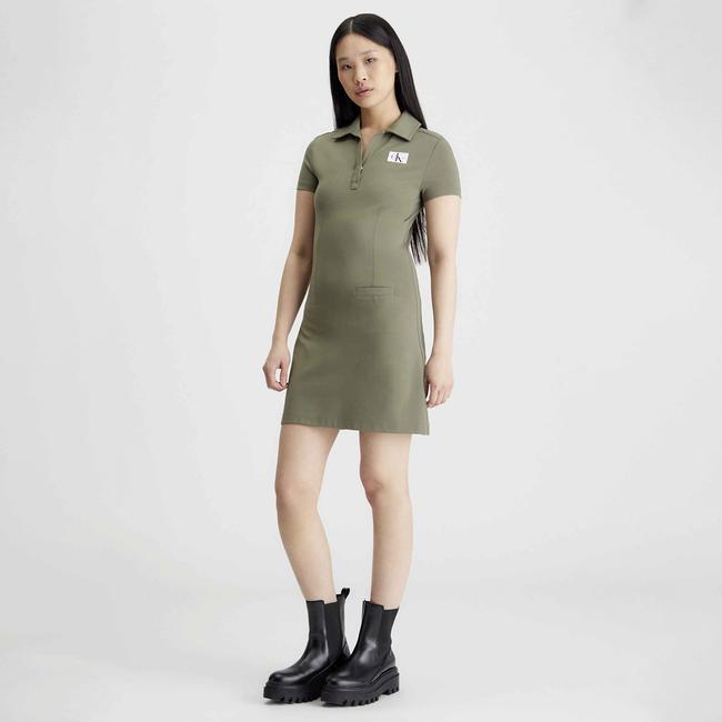  Calvin Klein Jeans Sensory Kadın Yeşil Elbise