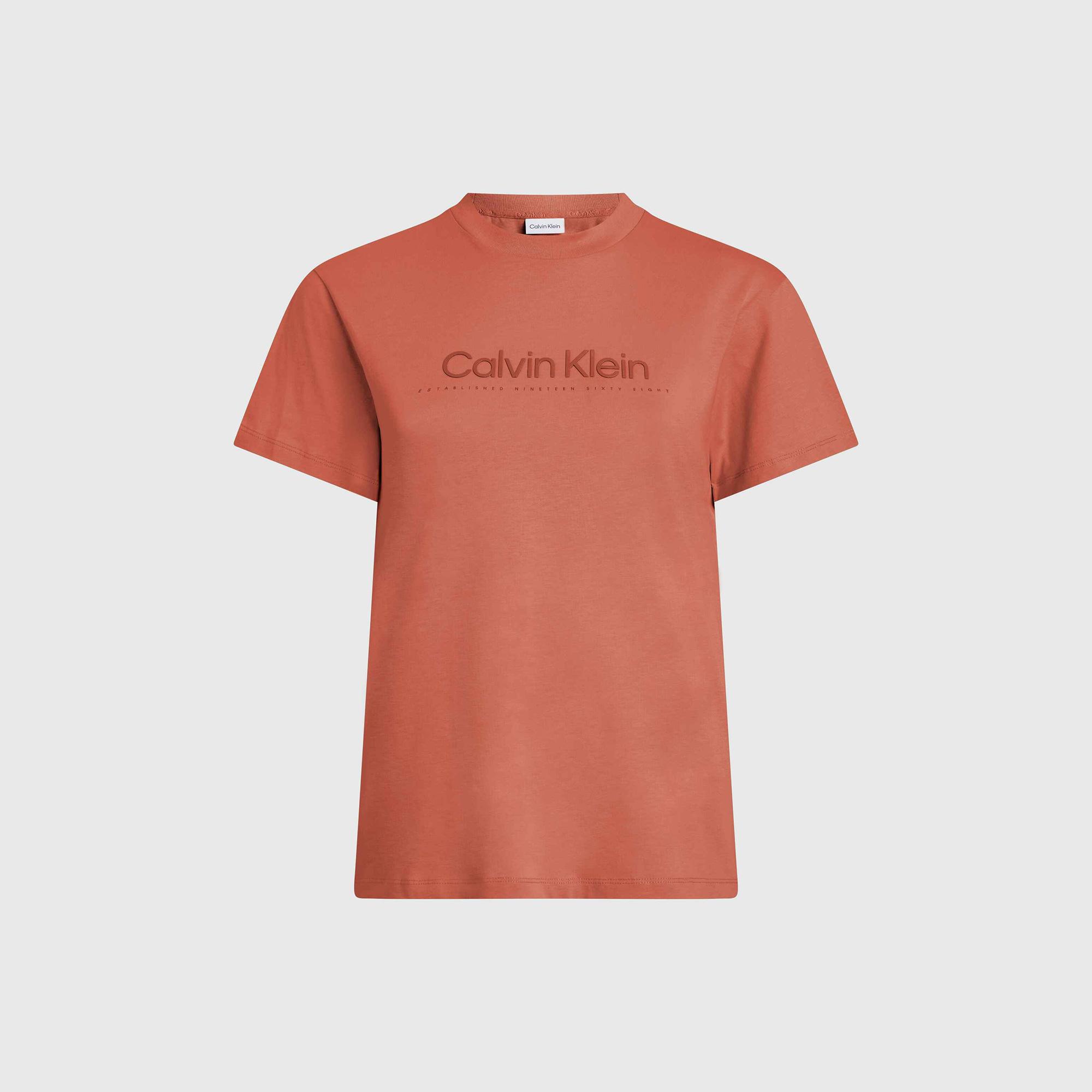Calvin Klein Premium Essentials Kadın Kahverengi T-Shirt