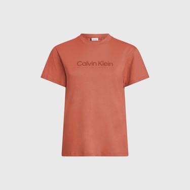  Calvin Klein Premium Essentials Kadın Kahverengi T-Shirt