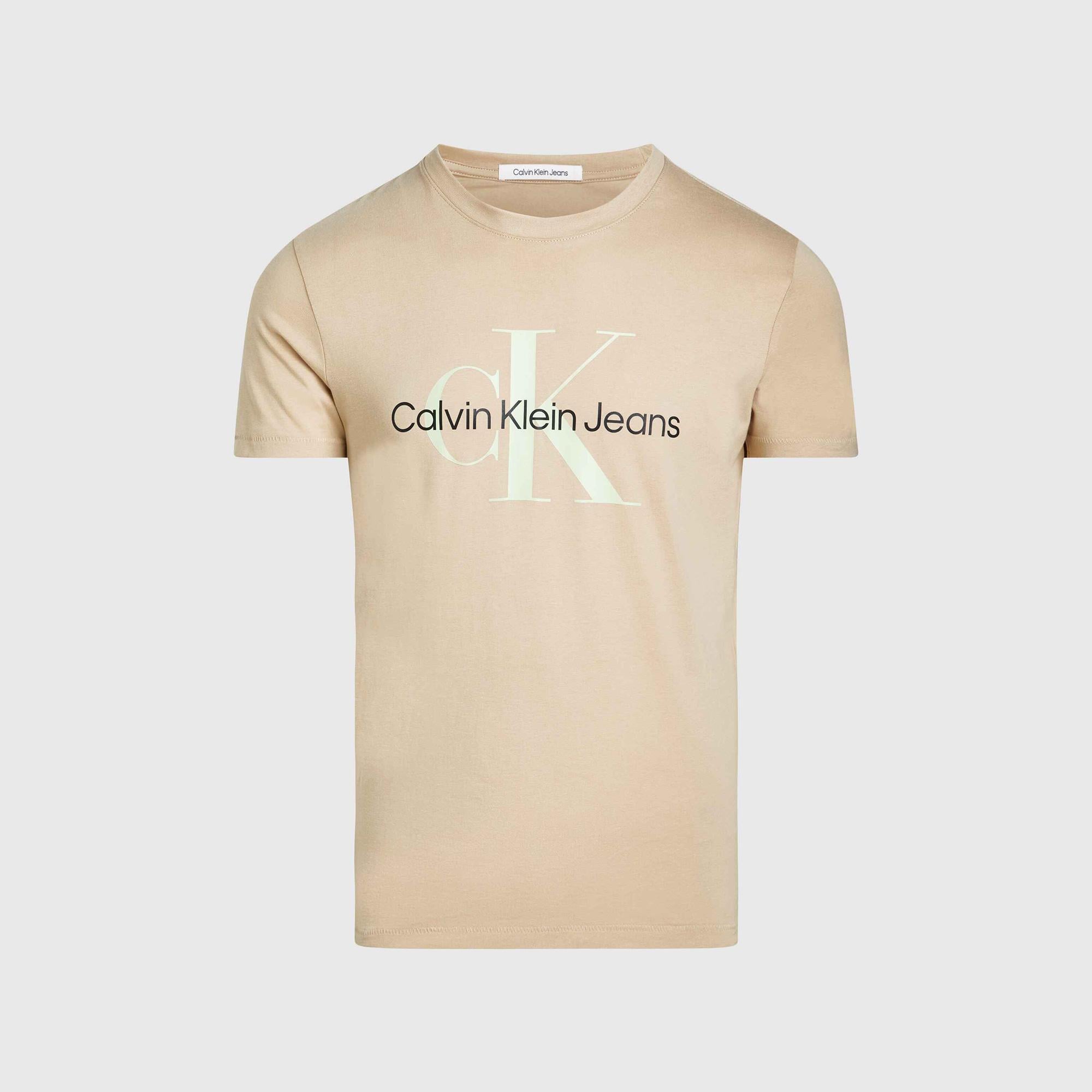 Calvin Klein Jeans Core Essentials Erkek Bej T-Shirt