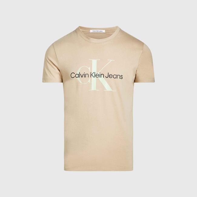  Calvin Klein Jeans Core Essentials Erkek Bej T-Shirt