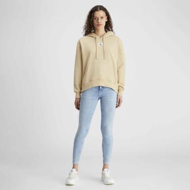  Calvin Klein Jeans Kadın Bej Hoodie
