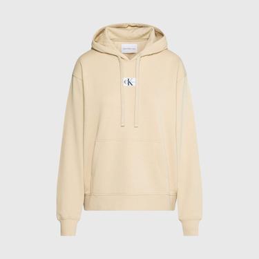  Calvin Klein Jeans Kadın Bej Hoodie