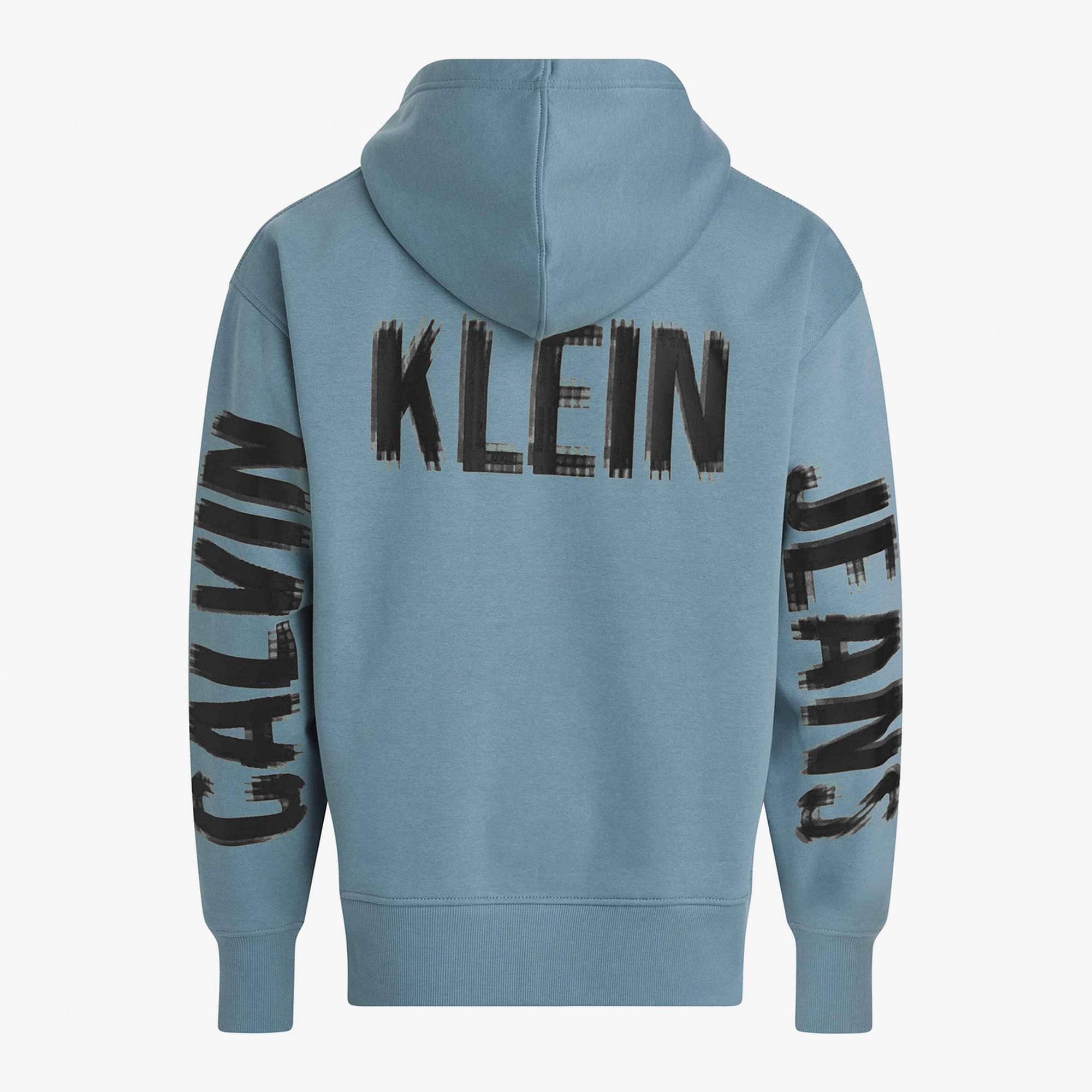 Calvin Klein Jeans Erkek Mavi Sweatshirt