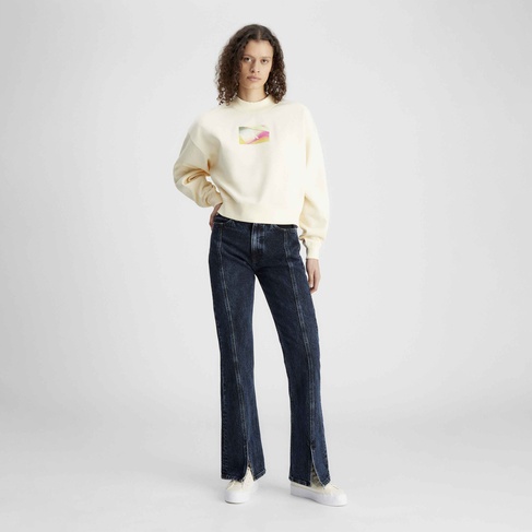  Calvin Klein Jeans Second Skin Kadın Sarı Sweatshirt