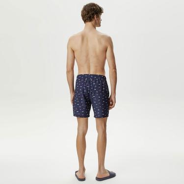  Nautica Erkek Lacivert Baskılı Mayo Şort