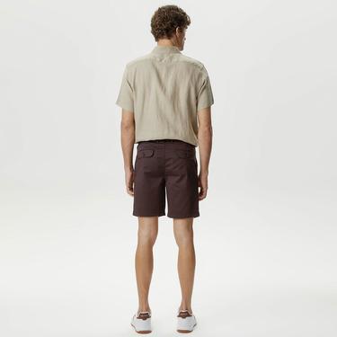  Nautica Erkek Kahverengi Slim Fit Bermuda Şort