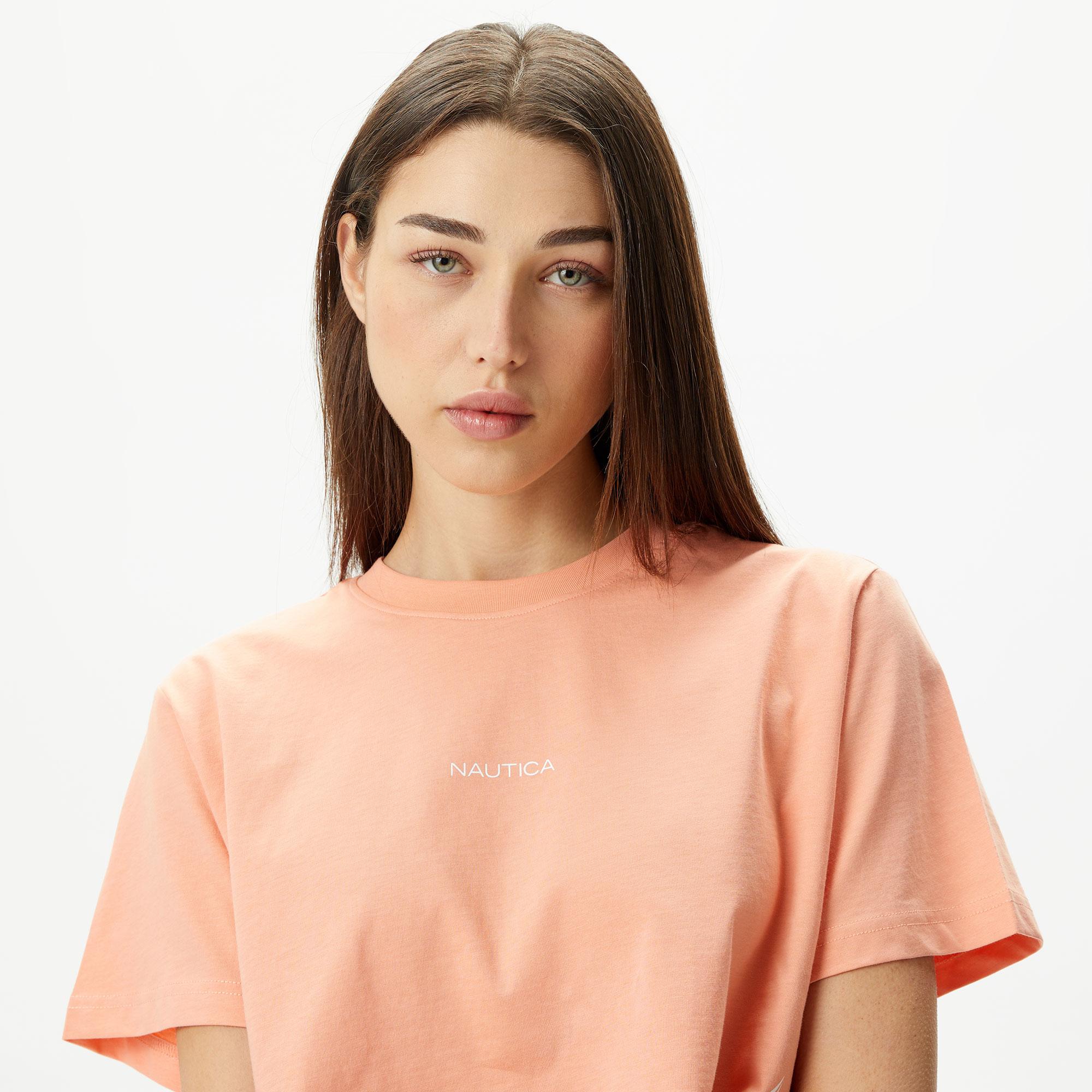 Nautica Kadın Turuncu Relaxed Fit T-Shirt