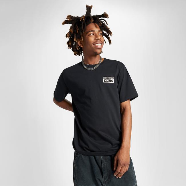  Converse Grafik Baskılı Erkek Siyah T-Shirt