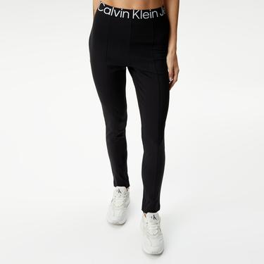  Calvin Klein Jeans Logo Elastic Kadın Siyah Eşofman Altı