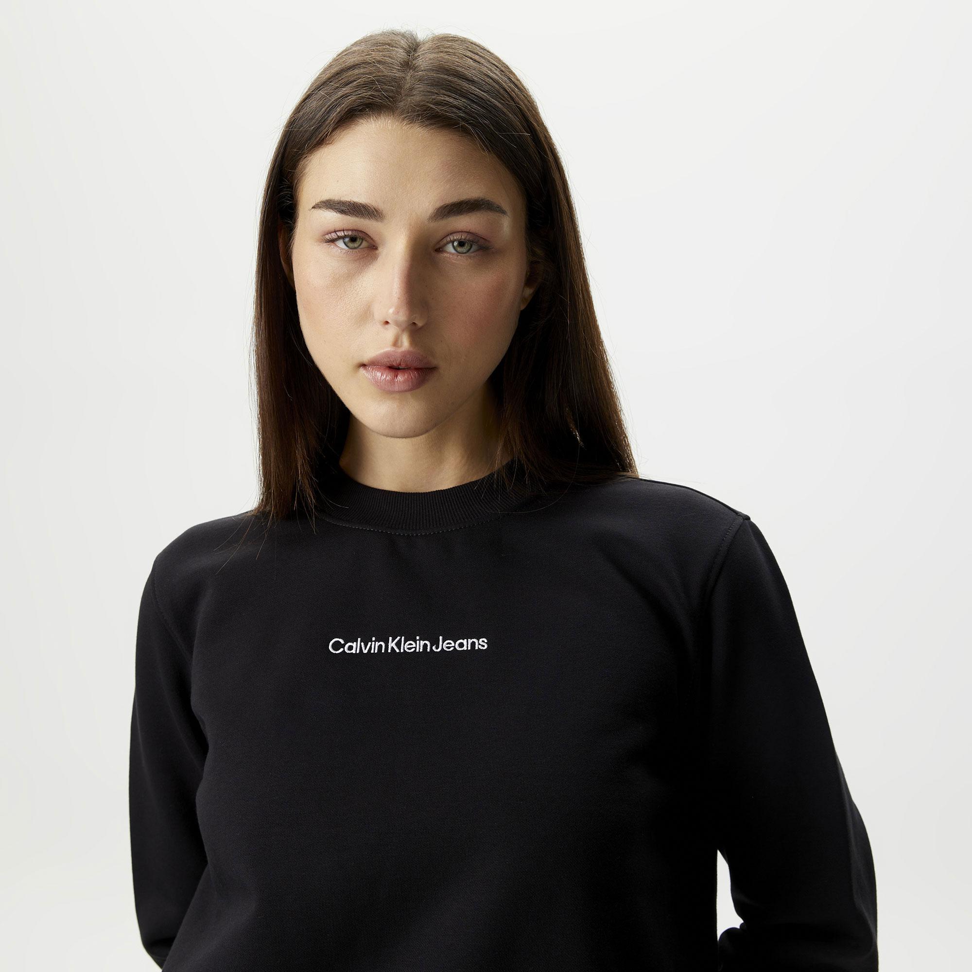 Calvin Klein Jeans Institutional Kadın Siyah Sweatshirt