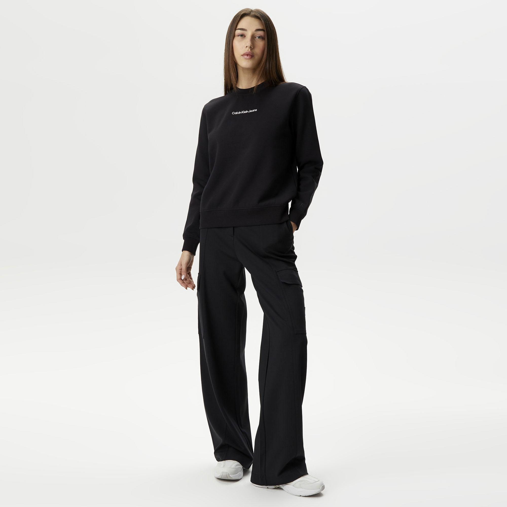 Calvin Klein Jeans Institutional Kadın Siyah Sweatshirt
